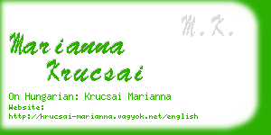 marianna krucsai business card